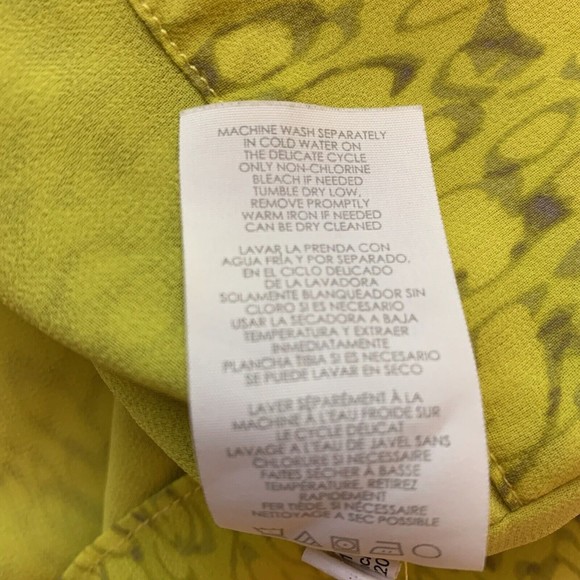 Cabi Chartreuse Ruffled Reign Blouse #3071 - Picture 9 of 11